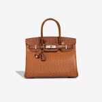 Hermès Birkin 30 Ostrich / Niloticus Crocodile Cognac / Miel Front | Sell your designer bag