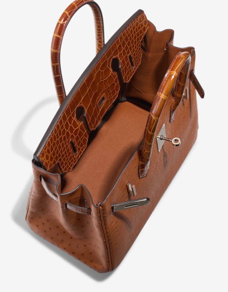 Hermès Birkin 30 Ostrich / Niloticus Crocodile Cognac / Miel Inside | Sell your designer bag
