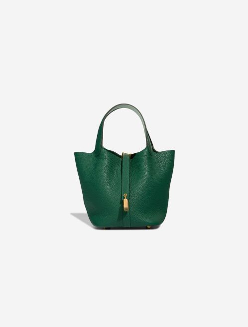 Hermès Picotin Verso 18 Taurillon Clémence / Swift Vert Moyen / Peppermint Front | Sell your designer bag