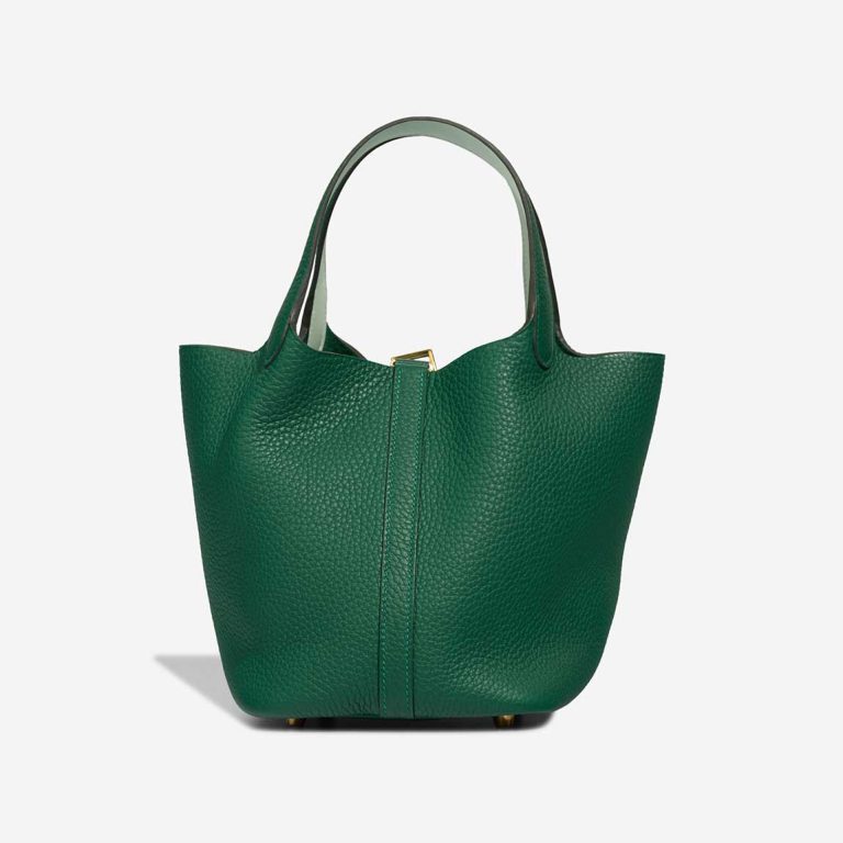 Hermès Picotin Verso 18 Taurillon Clémence / Swift Vert Moyen / Peppermint | Sell your designer bag