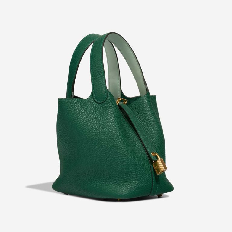 Hermès Picotin Verso 18 Taurillon Clémence / Swift Vert Moyen / Peppermint | Sell your designer bag