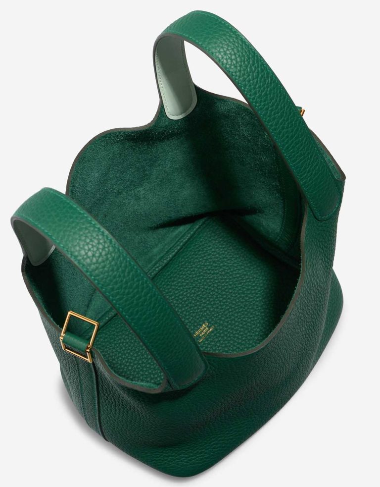Hermès Picotin Verso 18 Taurillon Clémence / Swift Vert Moyen / Peppermint Inside | Sell your designer bag