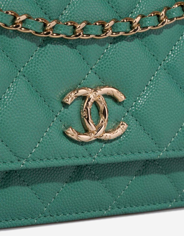 Chanel Wallet On Chain Wallet On Chain Caviar Water Green Closing System | Sell your designer bag