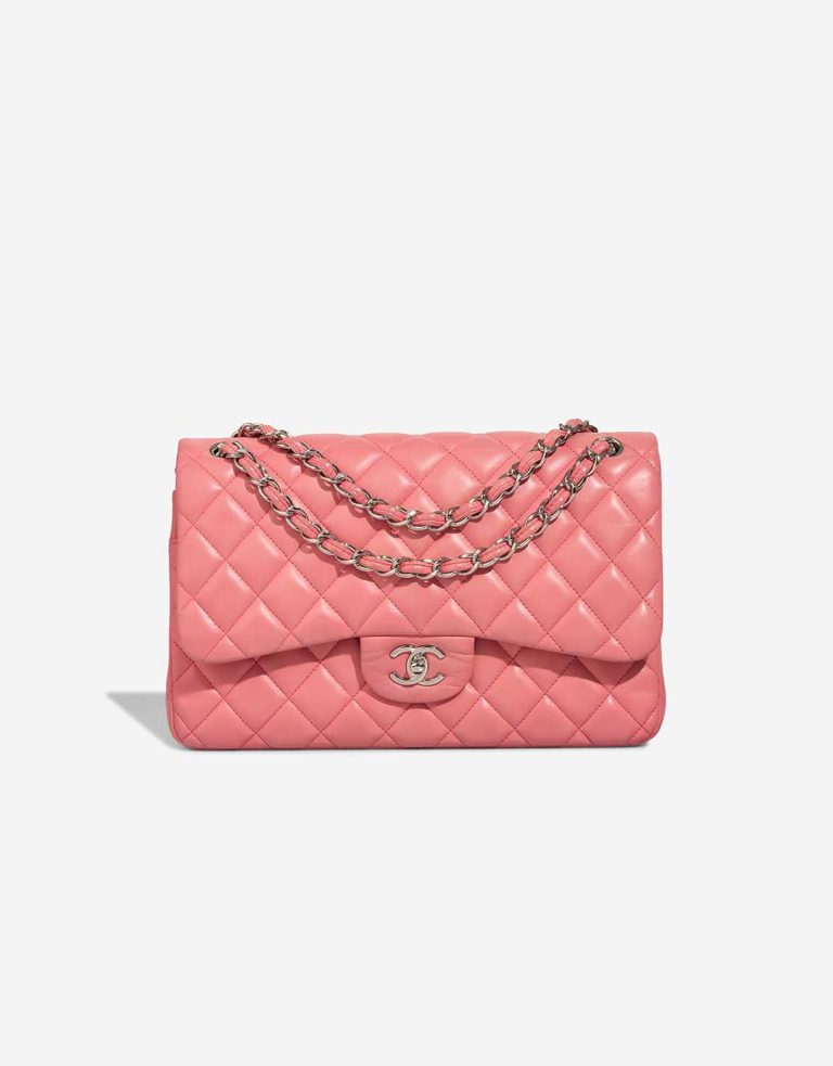 Chanel Timeless Jumbo Lamb Pink Front | Sell your designer bag