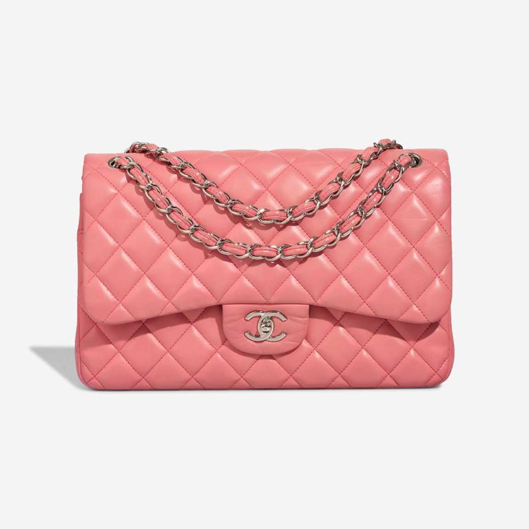 Chanel Timeless Jumbo Lamb Pink Front | Sell your designer bag