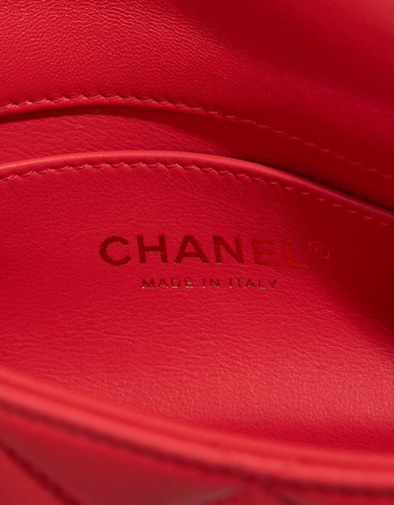 Chanel Flap Bag Mini Rectangular Lamb Red Logo | Sell your designer bag