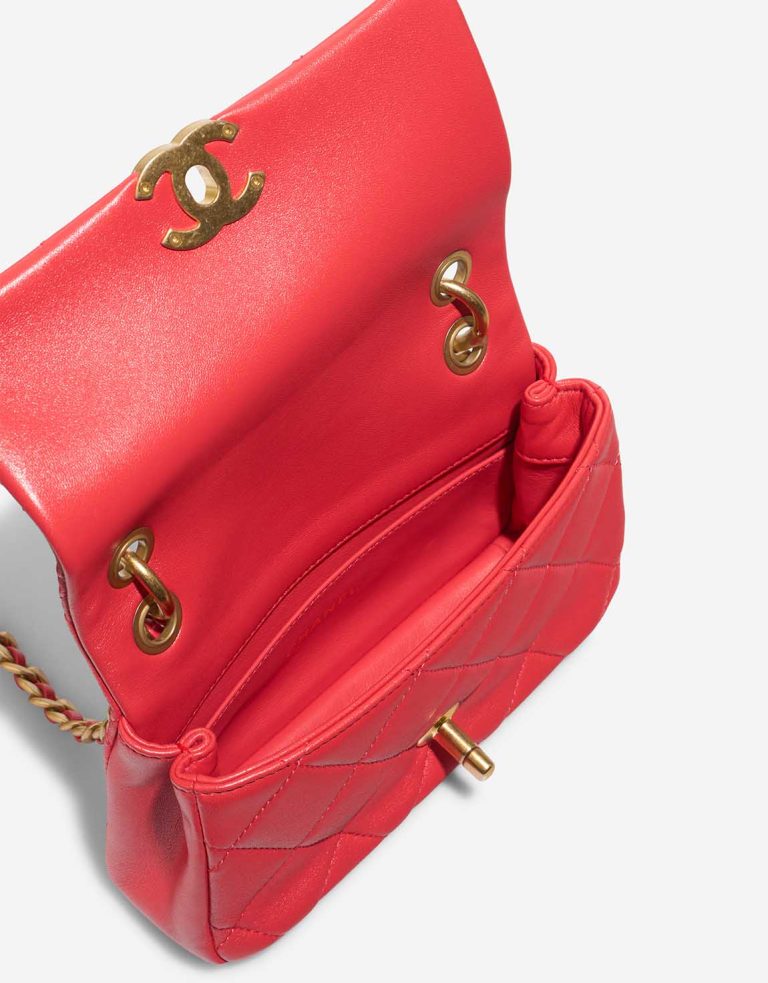 Chanel Flap Bag Mini Rectangular Lamb Red Inside | Sell your designer bag