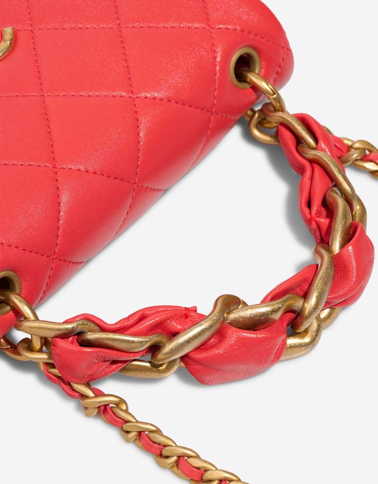 Chanel Flap Bag Mini Rectangular Lamb Red Signs of wear | Sell your designer bag