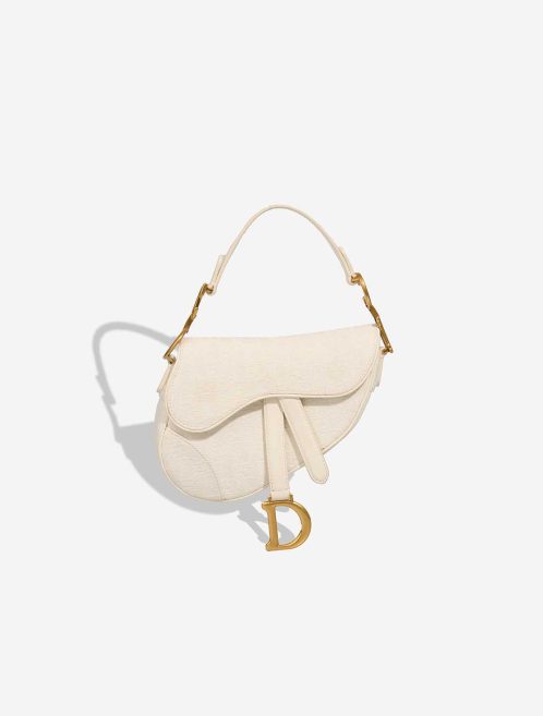 Dior Saddle Mini Canvas White Front | Sell your designer bag