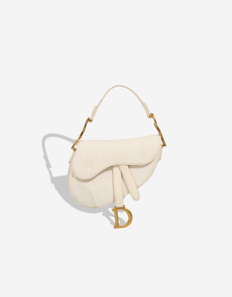 Dior Saddle Mini Canvas White Front | Sell your designer bag