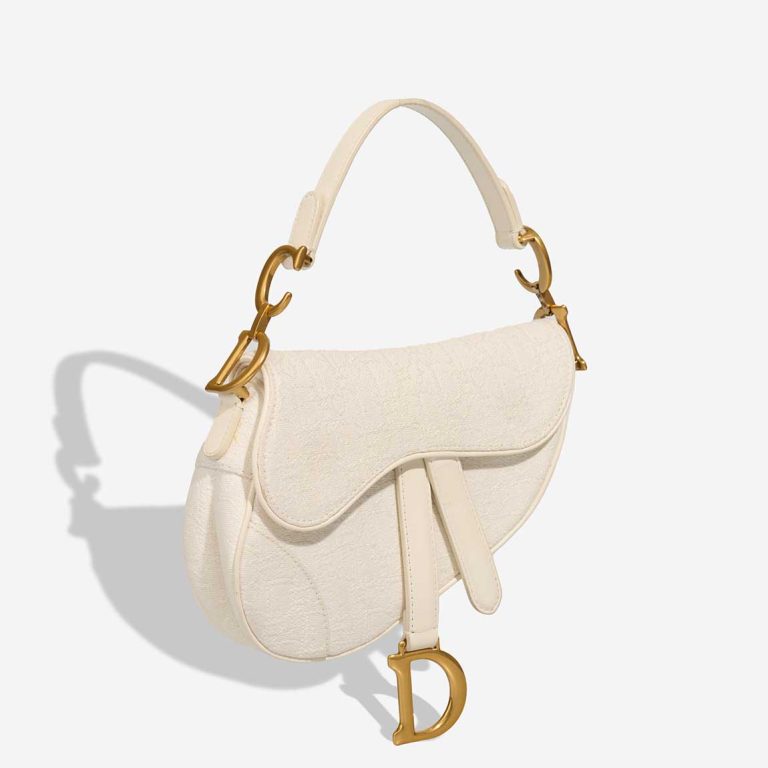 Dior Saddle Mini Canvas White | Sell your designer bag