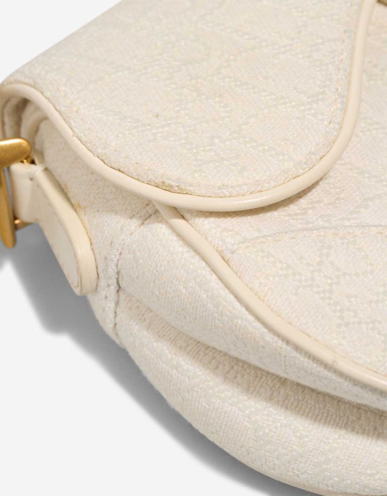 Dior Saddle Mini Canvas White Signs of wear | Sell your designer bag