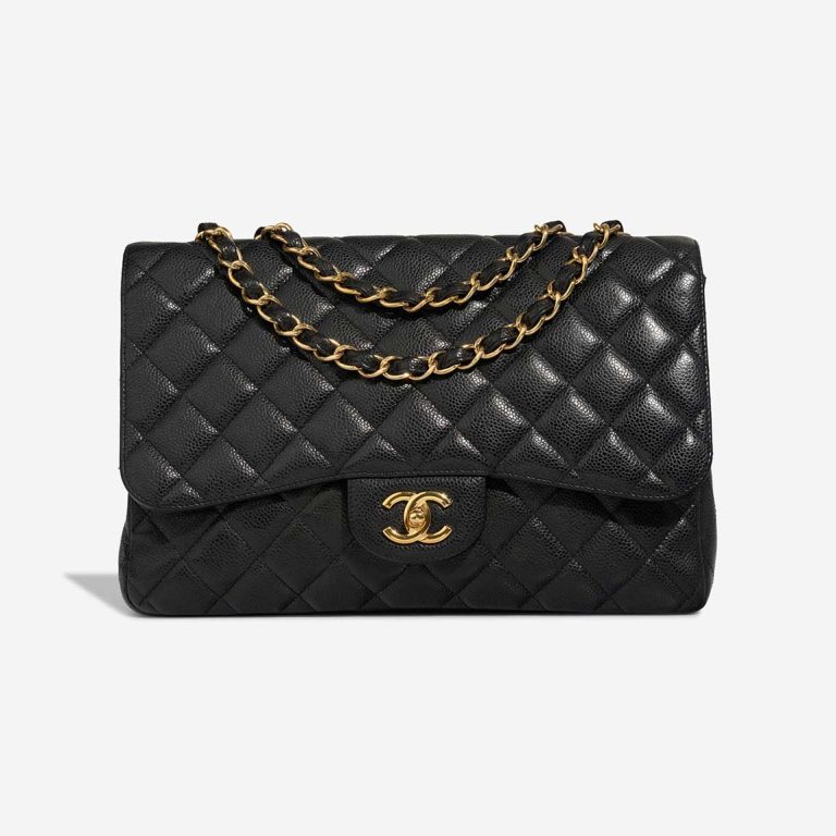 Chanel Timeless Jumbo Caviar Black Front | Sell your designer bag