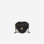 Chanel Timeless Heart Small Lamb Black Front | Sell your designer bag