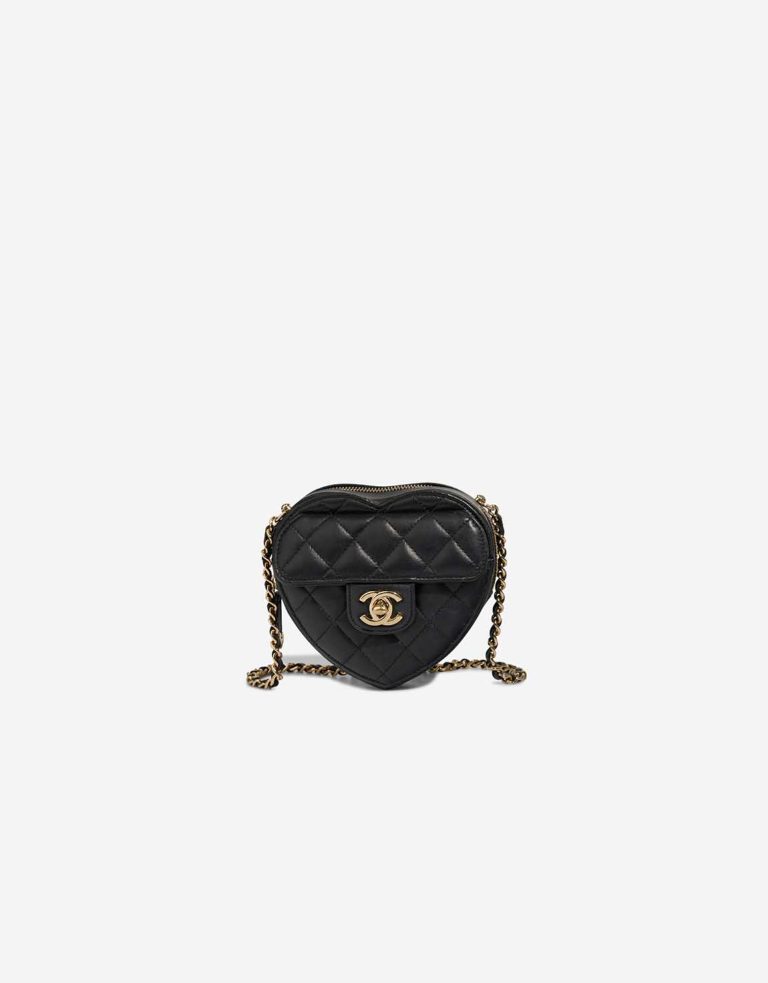 Chanel Timeless Heart Small Lamb Black Front | Sell your designer bag