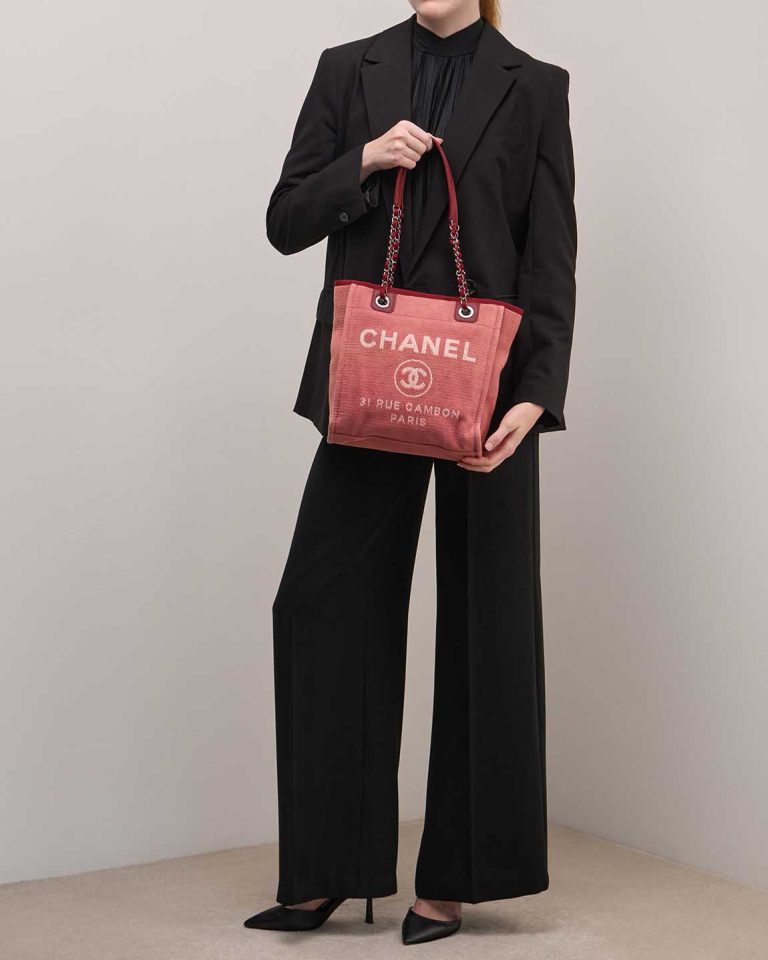 Chanel Deauville Mini Canvas Dusty Rose Front | Sell your designer bag