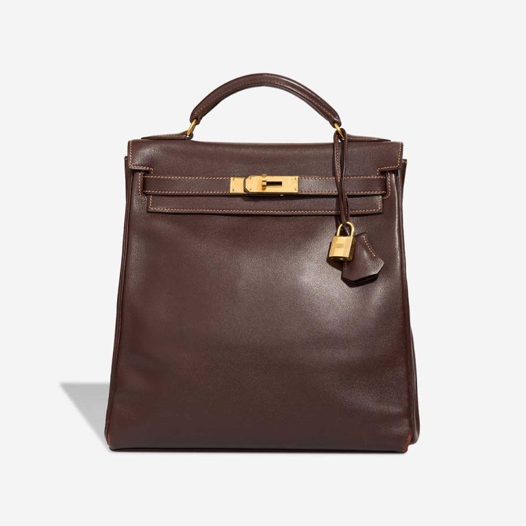 Hermès Kelly Backpack Gulliver Chocolat Front | Sell your designer bag