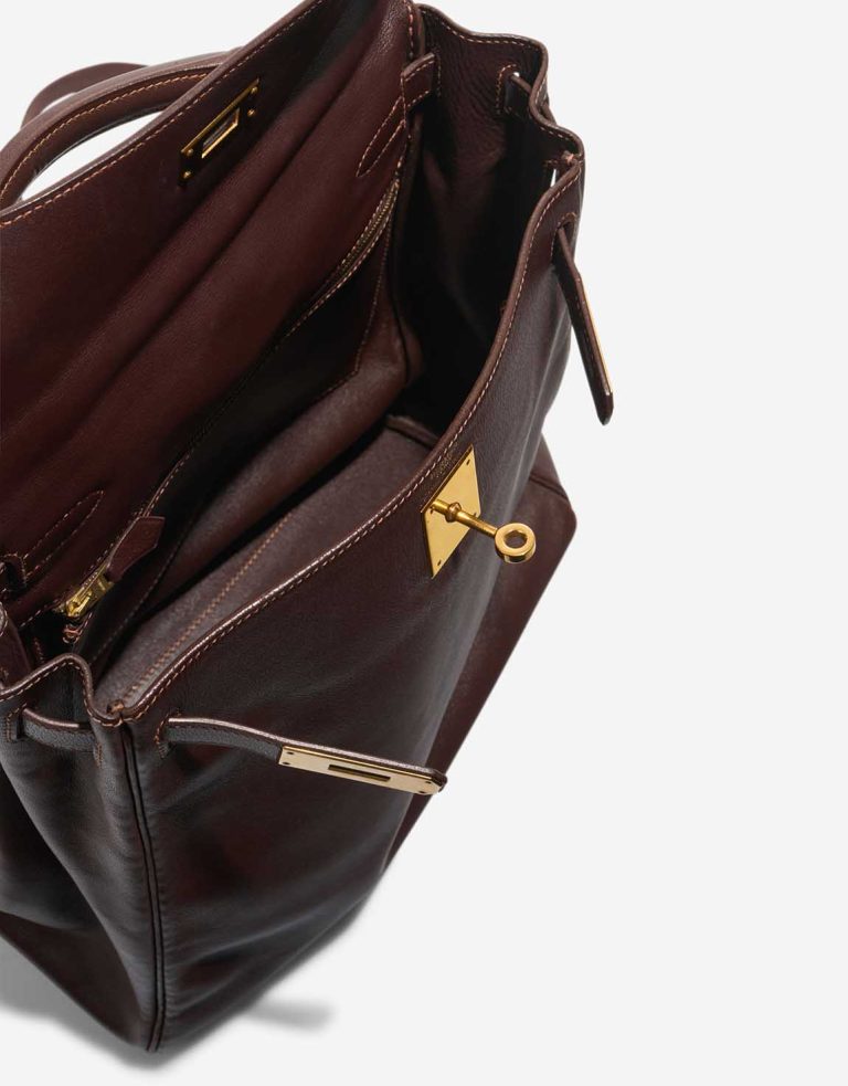 Hermès Kelly Backpack Gulliver Chocolat Inside | Sell your designer bag