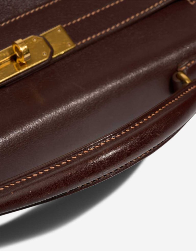 Hermès Kelly Backpack Gulliver Chocolat Signs of wear | Sell your designer bag