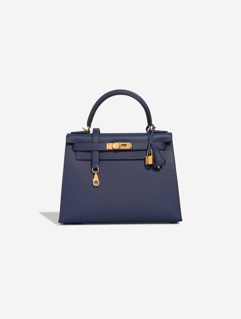 Hermès Kelly 28 Epsom Bleu Navy Front | Sell your designer bag