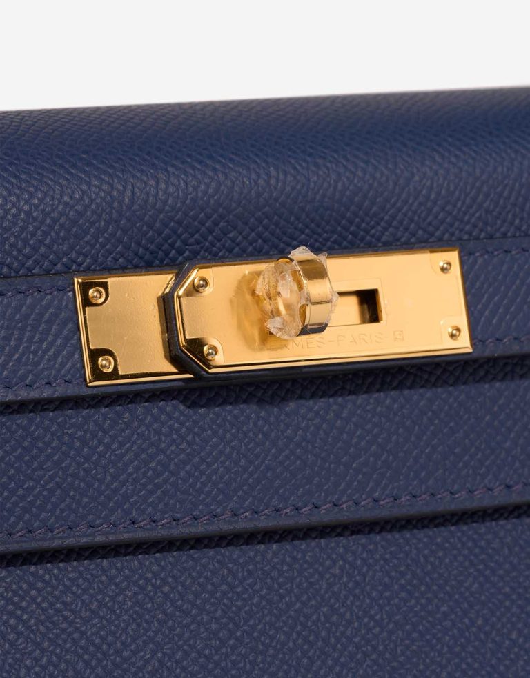 Hermès Kelly 28 Epsom Bleu Navy Closing System | Sell your designer bag