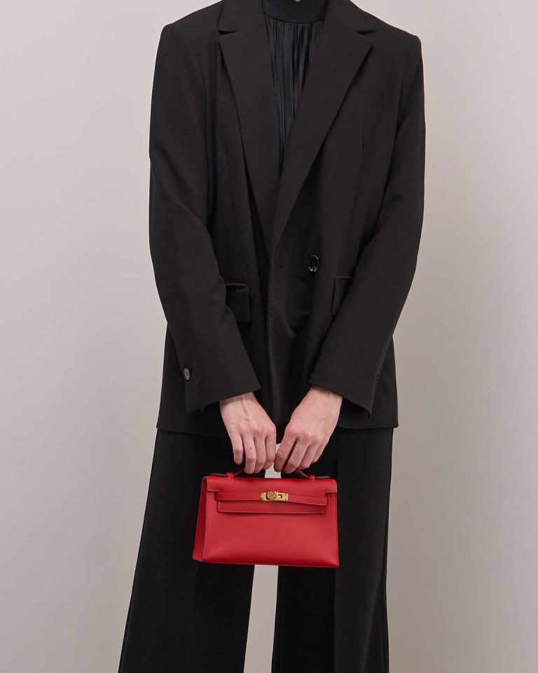 Hermès Kelly Pochette Swift Rouge Radieux Front | Sell your designer bag