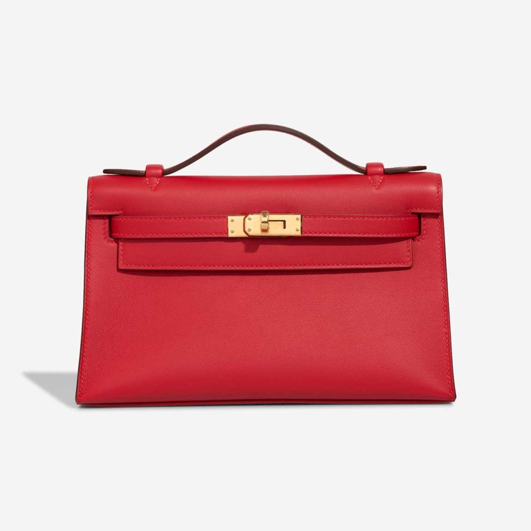 Hermès Kelly Pochette Swift Rouge Radieux Front | Sell your designer bag