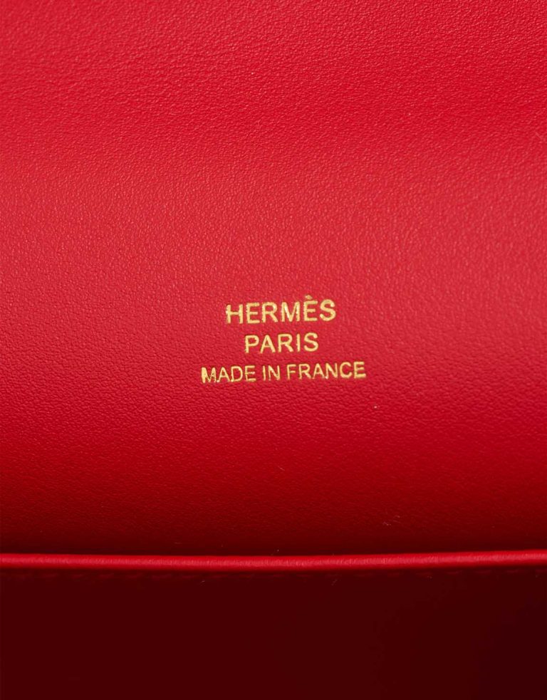 Hermès Kelly Pochette Swift Rouge Radieux Logo | Sell your designer bag