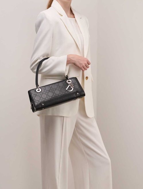 Dior Lady D-Joy Medium Calf Black on Model | Sell your designer bag