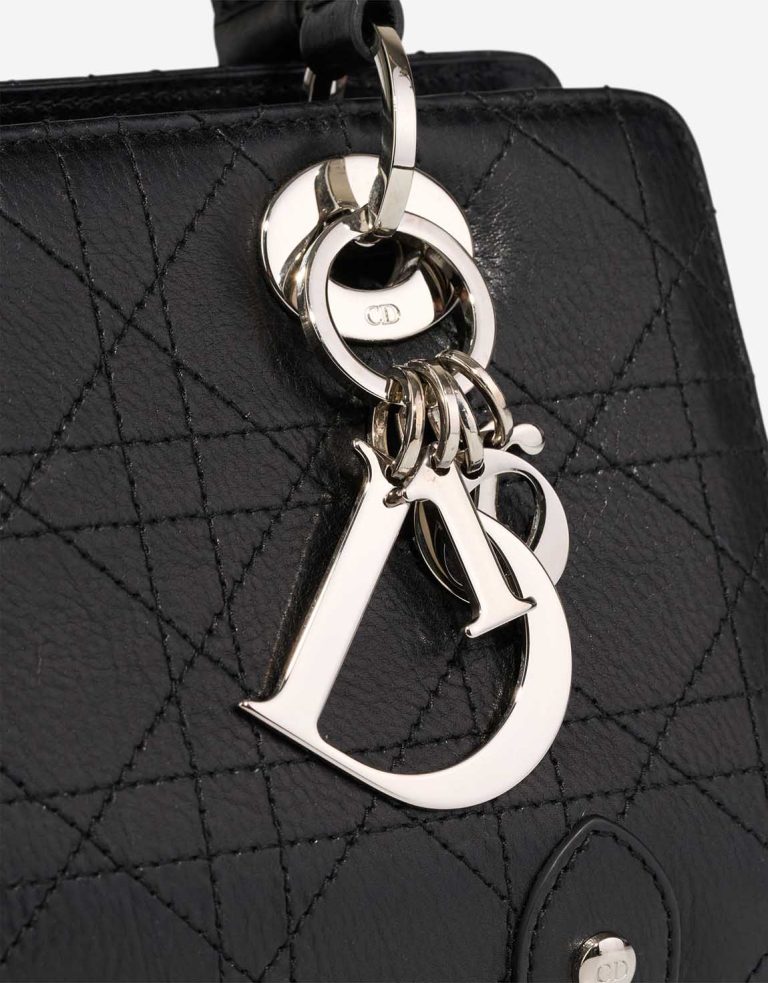 Dior Lady D-Joy Medium Calf Black Closing System | Sell your designer bag