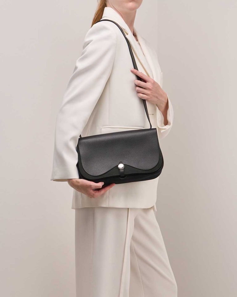 Hermès Colorado Clémence / Canvas Black Front | Sell your designer bag