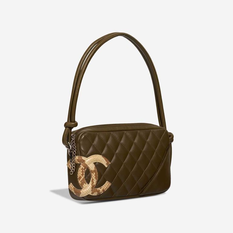 Chanel Cambon Shoulder Bag Lamb / Python Khaki | Sell your designer bag