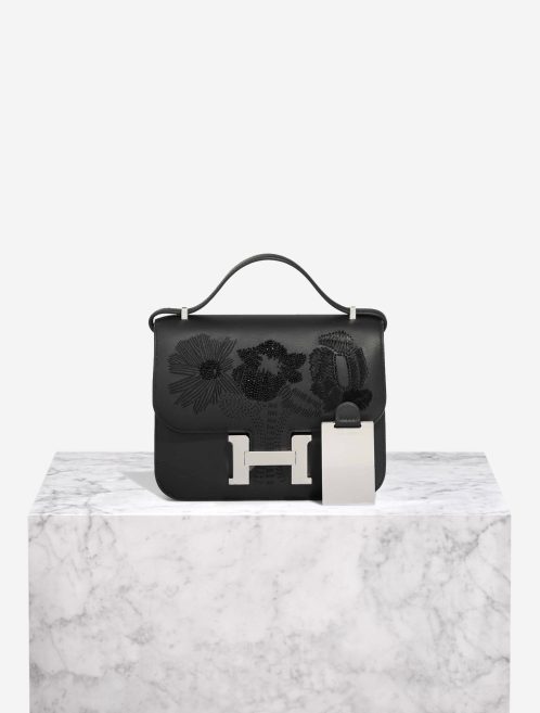 Hermès Constance Dancing Flowers 18 Swift Black Front | Sell your designer bag