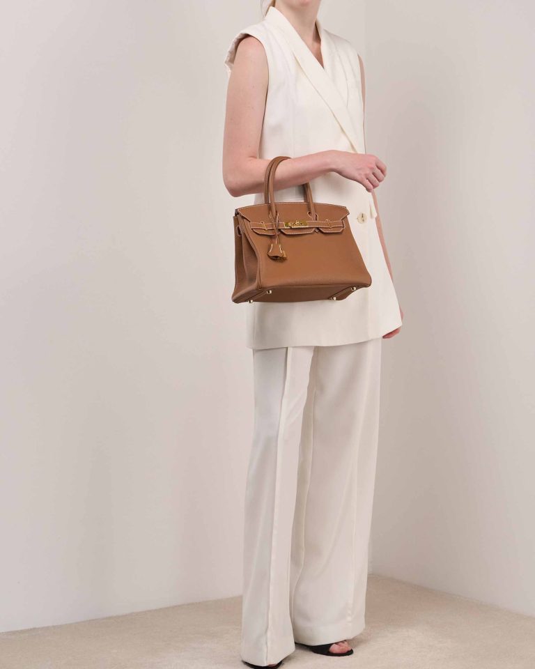Hermès Birkin 30 Togo Gold Front | Sell your designer bag
