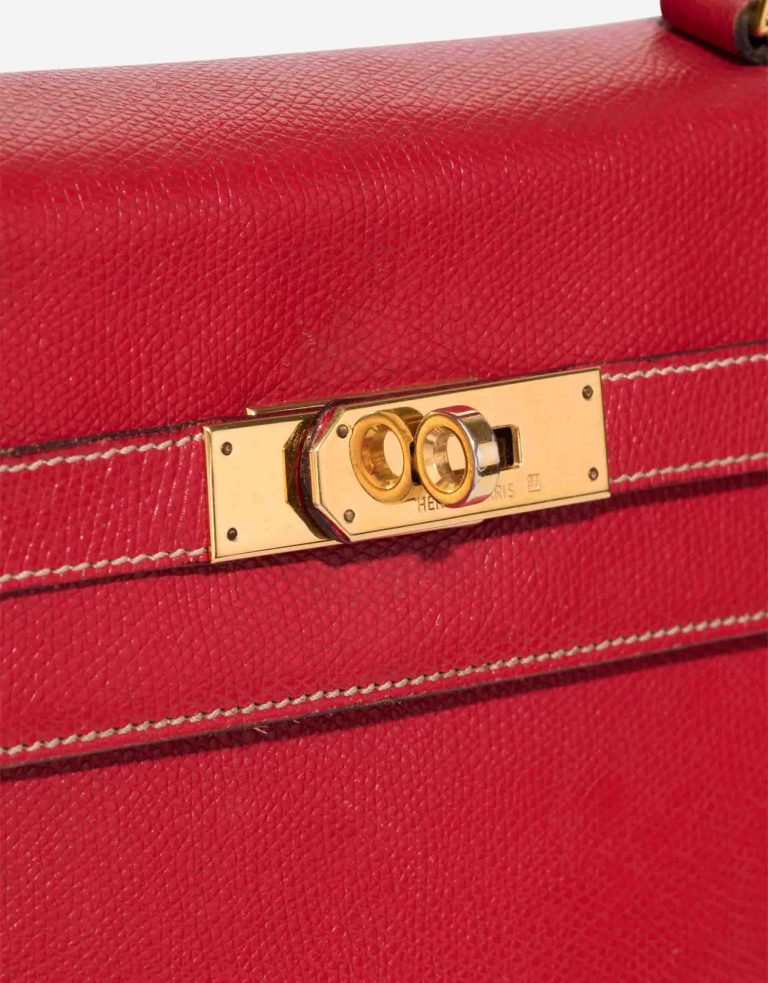 Hermès Kelly 32 Courchevel Rouge Vif Closing System | Sell your designer bag