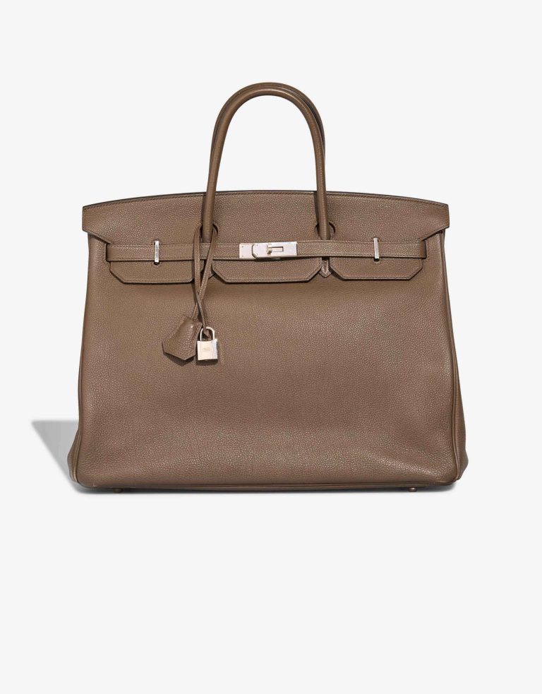 Hermès Birkin 40 Evercolor Étoupe Front | Sell your designer bag
