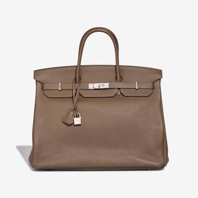 Hermès Birkin 40 Evercolor Étoupe Front | Sell your designer bag