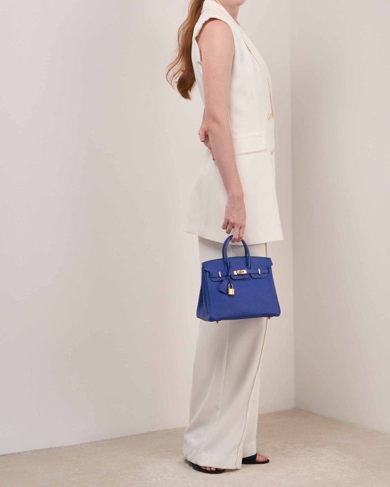 Hermès Birkin 25 Togo Bleu Électrique Front | Sell your designer bag