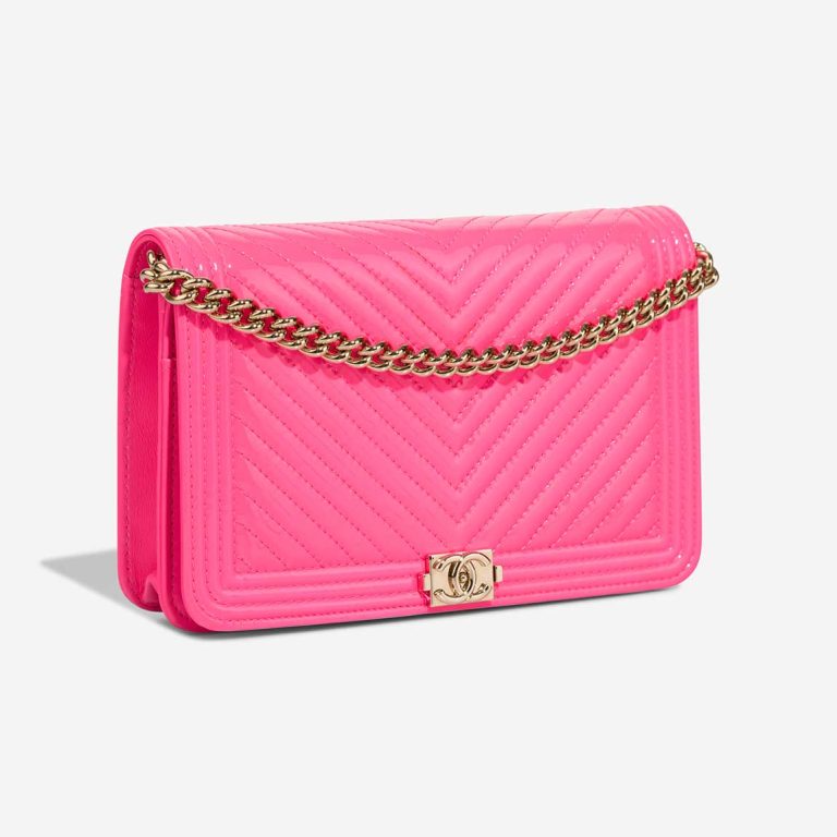 Chanel Boy Wallet On Chain Patent Hot Pink | Sell your designer bag