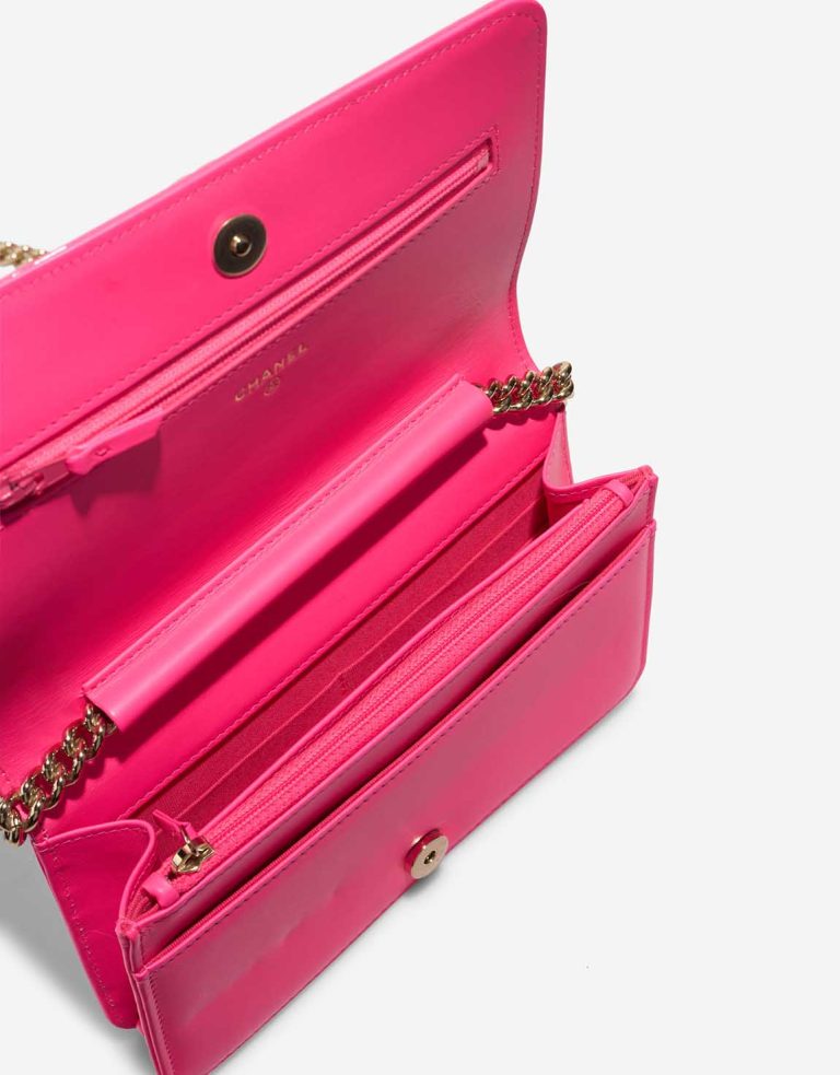 Chanel Boy Wallet On Chain Patent Hot Pink Inside | Sell your designer bag