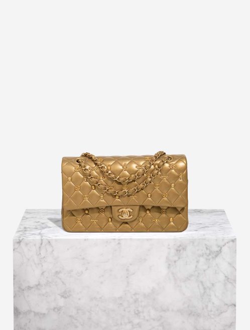 Chanel Timeless Medium Lamb Metallic Gold Front | Sell your designer bag
