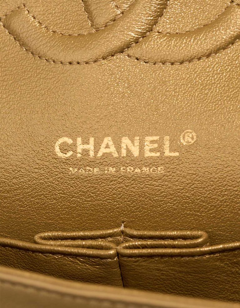 Chanel Timeless Medium Lamb Metallic Gold Logo | Sell your designer bag