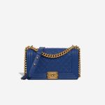 Chanel Boy Medium Caviar Blue Front | Sell your designer bag