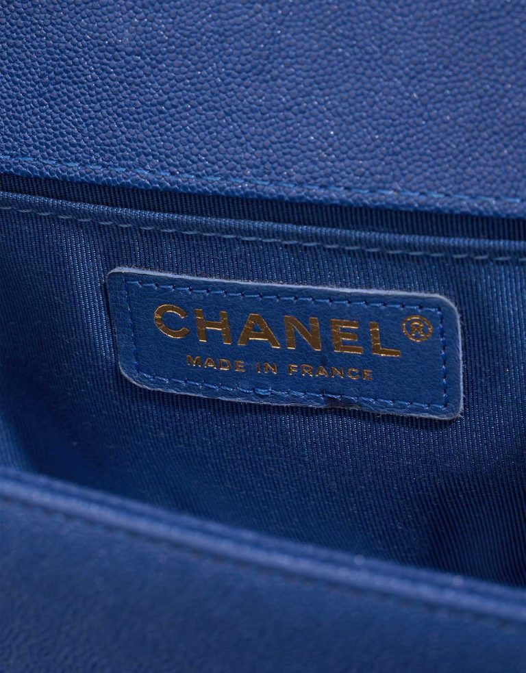 Chanel Boy Medium Caviar Blue Logo | Sell your designer bag