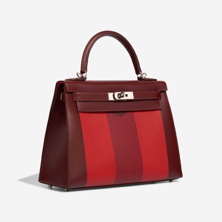 Hermès Kelly 28 Lettre M Chèvre Mysore / Box / Epsom Rouge H / Rouge Vermillon / Rouge Grenat / Rose Tyrien | Sell your designer bag
