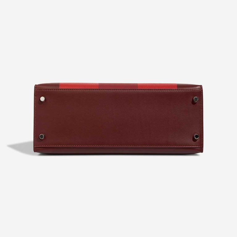 Hermès Kelly 28 Lettre M Chèvre Mysore / Box / Epsom Rouge H / Rouge Vermillon / Rouge Grenat / Rose Tyrien | Sell your designer bag