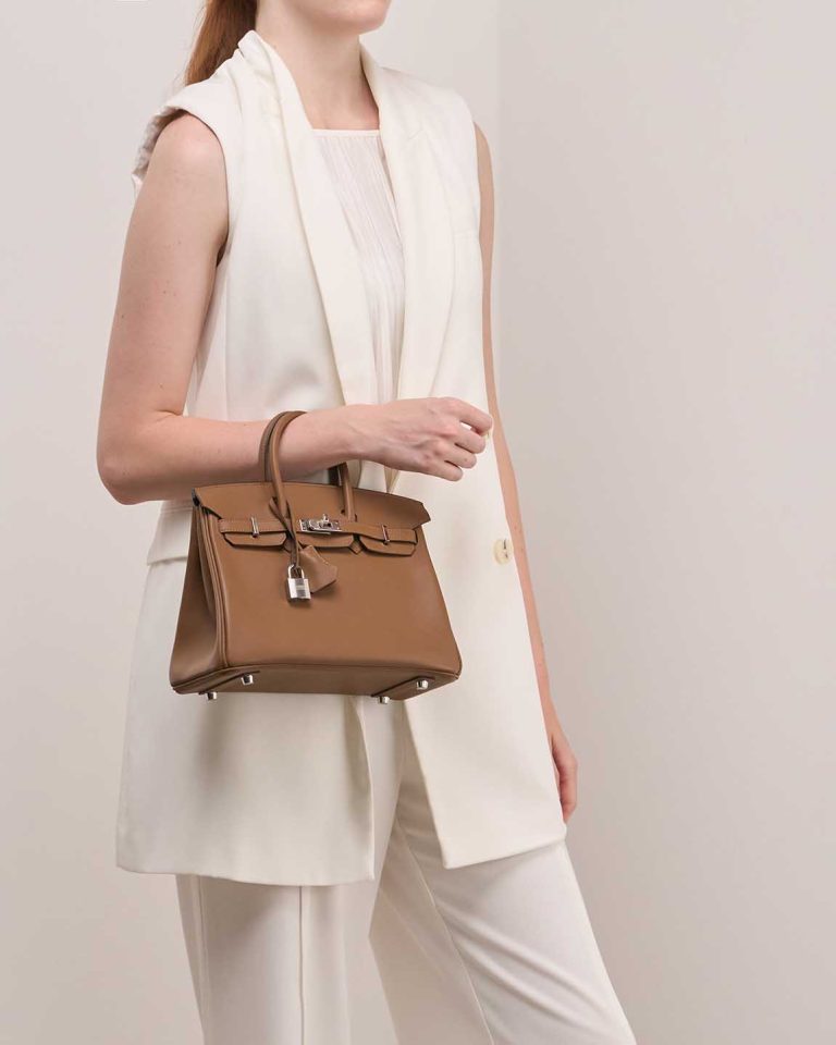 Hermès Birkin 25 Swift Alezan / Beige Marfa Front | Sell your designer bag