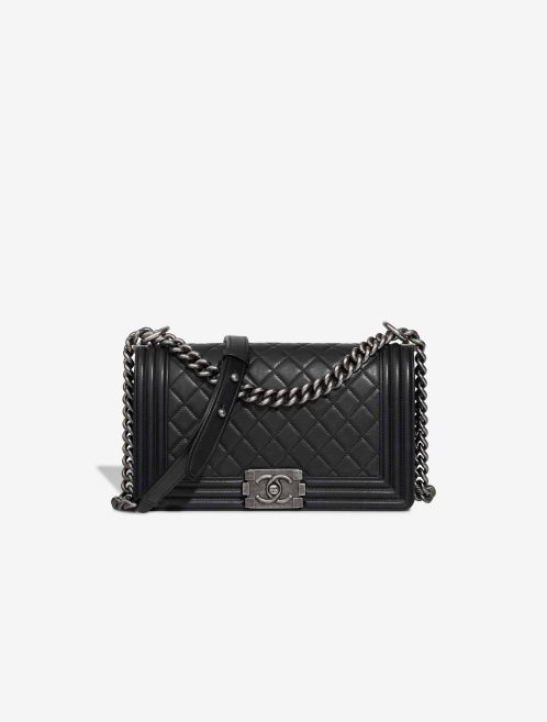Chanel Boy Medium Lamb Black Front | Sell your designer bag