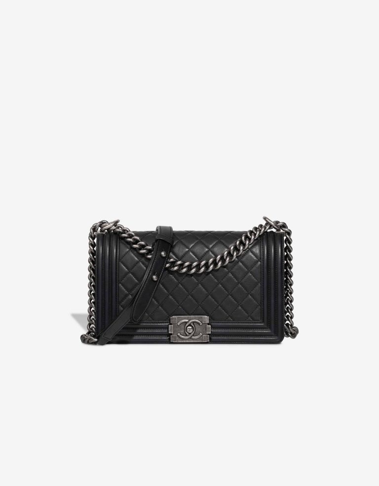 Chanel Boy Medium Lamb Black Front | Sell your designer bag
