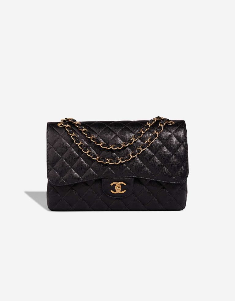 Chanel Timeless Jumbo Caviar Black Front | Sell your designer bag